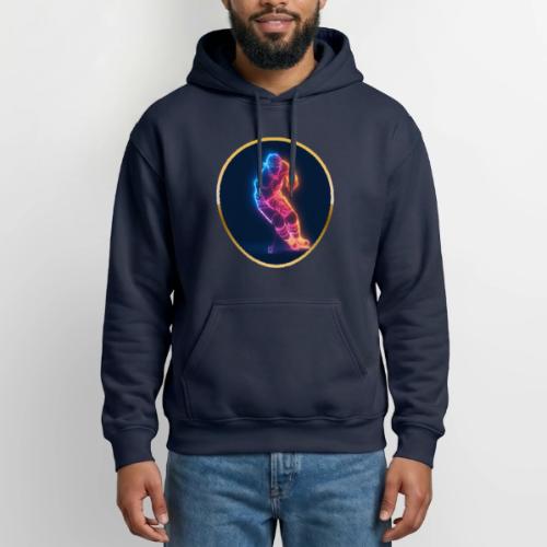Hockey: Neon Hockey Sketch - Gildan Heavy Blend Adult Hoodie