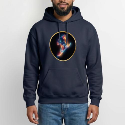 Golden Neon Snowboard - Gildan Heavy Blend Adult Hoodie