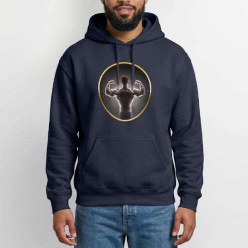 Bodybuilding: Neon Strength Frame - Heavyweight Unisex Hoodie by Gildan