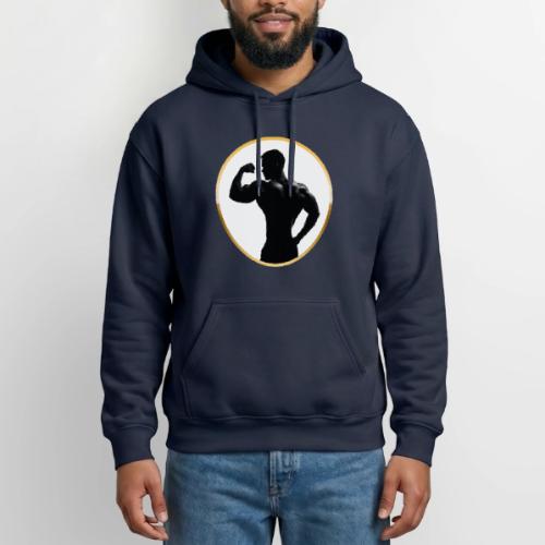 Bodybuilder: Classic Flex Emblem - Gildan Heavy Blend Adult Hoodie