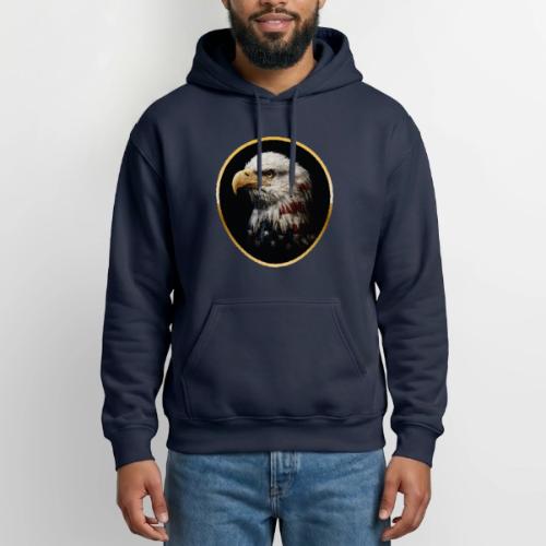 America: Golden Freedom Crest - Heavyweight Unisex Hoodie by Gildan
