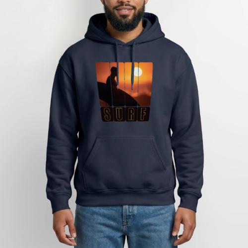 Surfing: Sunset Surf Panels - Gildan Heavy Blend Adult Hoodie