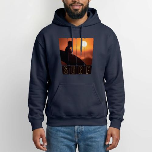 Surfing: Sunset Surf Panels - Heavyweight Unisex Hoodie by Gildan