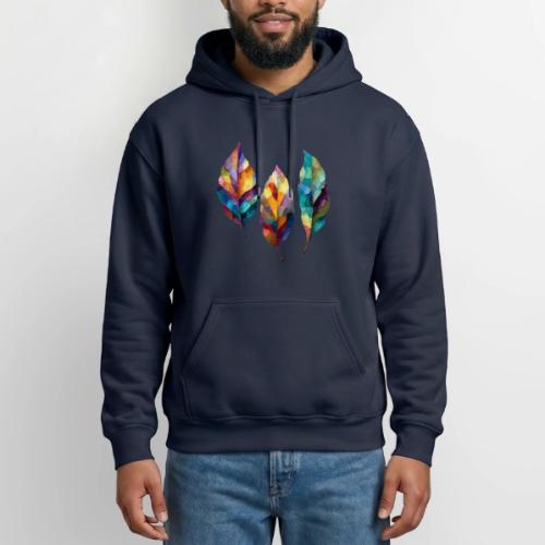 Art: Colorful Leaf Harmony - Gildan Heavy Blend Adult Hoodie