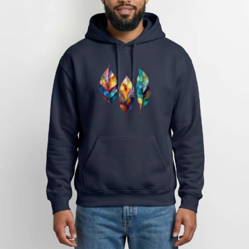 Art: Colorful Leaf Harmony - Heavyweight Unisex Hoodie by Gildan