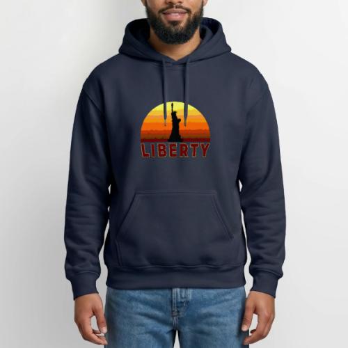 USA: Sunset Liberty Bold - Gildan Heavy Blend Adult Hoodie