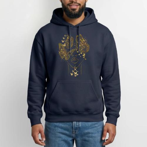 Queen Of Butterflies - Goddess Design - Heavyweight Unisex Hoodie by Gildan