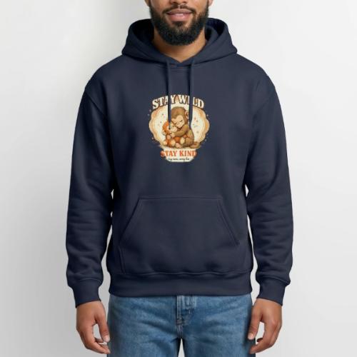 Stay Wild Stay Kind Punch Monkey Hug - Gildan Heavy Blend Adult Hoodie