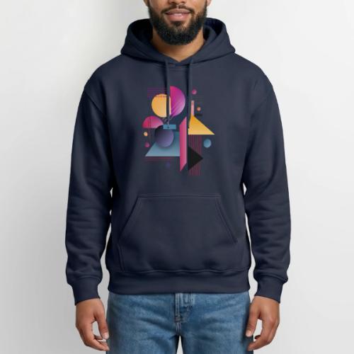 Color Pulse Geometry - Gildan Heavy Blend Adult Hoodie