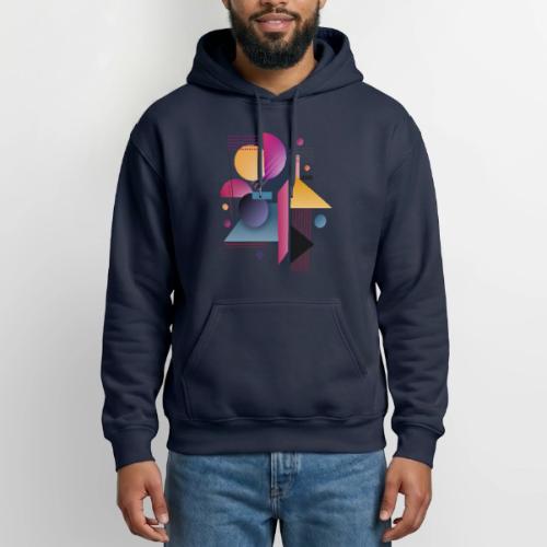 Color Pulse Geometry - Heavyweight Unisex Hoodie by Gildan