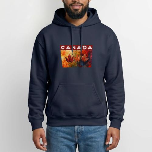 Painted Canada Leaves - Heavyweight Unisex Hoodie by Gildan