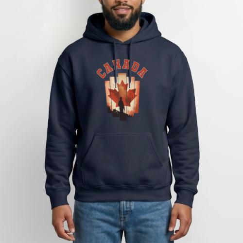 Proud Canadian Shadow - Heavyweight Unisex Hoodie by Gildan