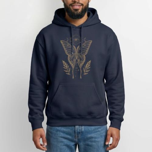 Third Eye Butterfly - Moon Cycle Design - Heavyweight Unisex Hoodie by Gildan