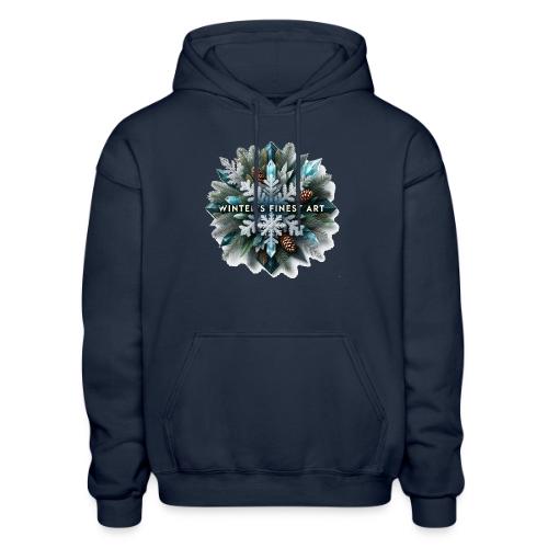 Intricate Frozen Evergreen T-Shirt - Heavyweight Unisex Hoodie by Gildan