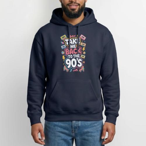 Retro 90s Take Me Back Graphic Art - Gildan Heavy Blend Adult Hoodie