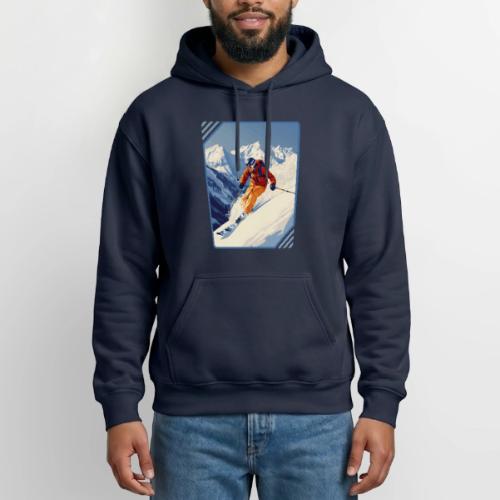 Mountain Skiing Vibes - Heavyweight Unisex Hoodie by Gildan