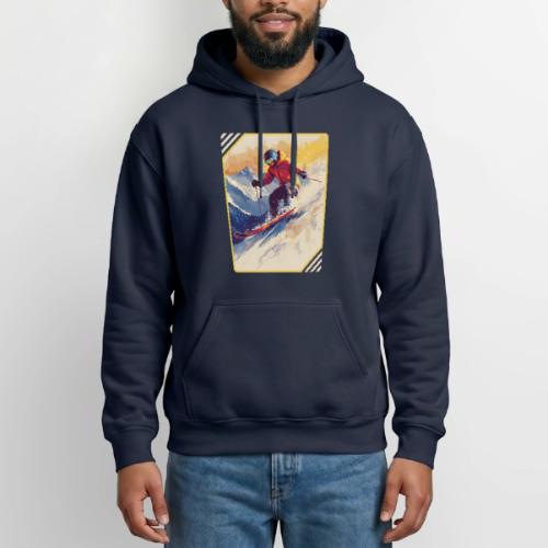 Skiing Through Snow Dreams - Heavyweight Unisex Hoodie by Gildan