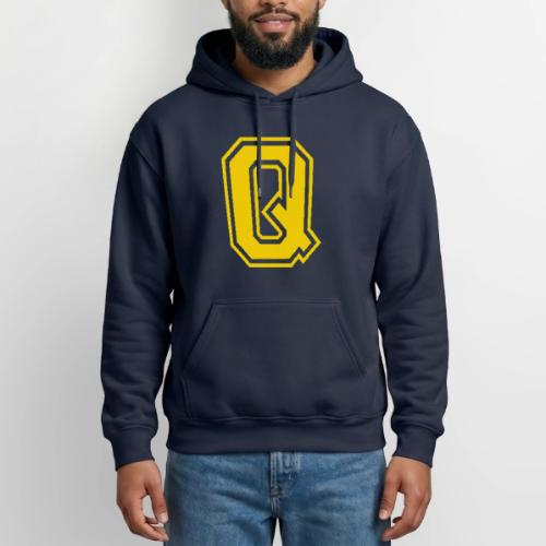 Letter Q – Capital Athletic Alphabet Monogram - Gildan Heavy Blend Adult Hoodie