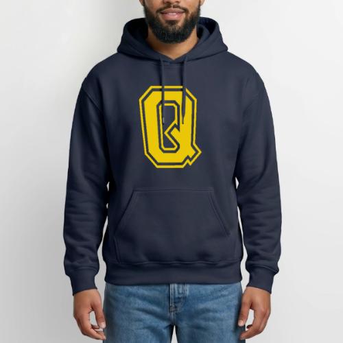 Letter Q – Capital Athletic Alphabet Monogram - Heavyweight Unisex Hoodie by Gildan