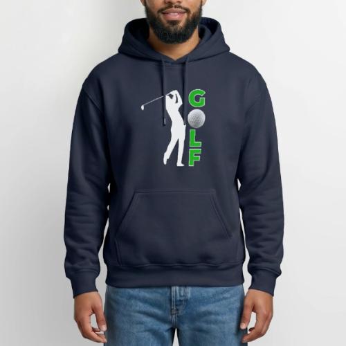 Golf: Classic Golf Motion - Heavyweight Unisex Hoodie by Gildan