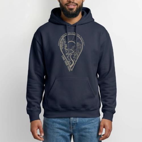 Find Your Trail Location Pin: National Trails Day - Heavyweight Unisex Hoodie by Gildan