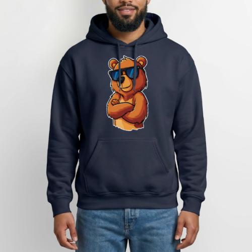 Cool Bear Sunglasses Cartoon Design - Gildan Heavy Blend Adult Hoodie