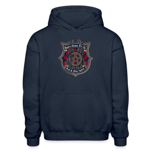 Barcelona Scarlet Pride T Shirt, Soccer City Gift - Heavyweight Unisex Hoodie by Gildan