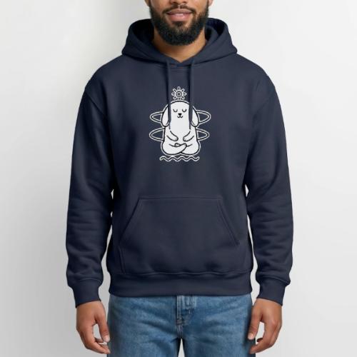 Cute Meditating Bunny Zen Yoga Animal - Gildan Heavy Blend Adult Hoodie