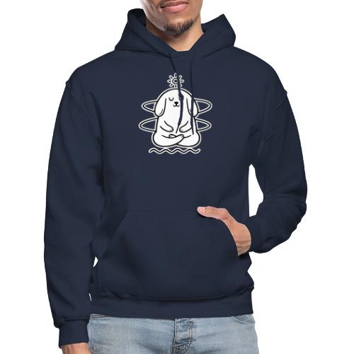 Cute Meditating Bunny Zen Yoga Animal - Gildan Heavy Blend Adult Hoodie