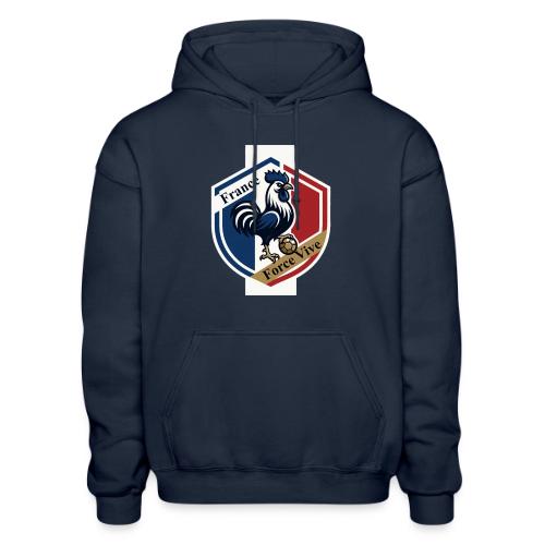 France Rooster T-Shirt, Bleu-Blanc-Rouge gift - Heavyweight Unisex Hoodie by Gildan