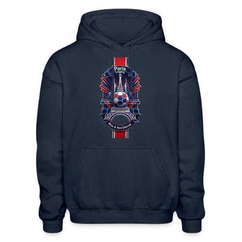 Paris Tower Legacy T Shirt, Soccer City Pride Gift - Heavyweight Unisex Hoodie by Gildan