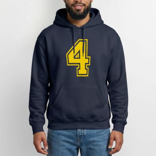 Number 4 in a classic athletic collegiate font - Gildan Heavy Blend Adult Hoodie