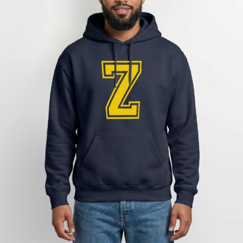 Letter Z – Capital Athletic Alphabet Monogram - Heavyweight Unisex Hoodie by Gildan
