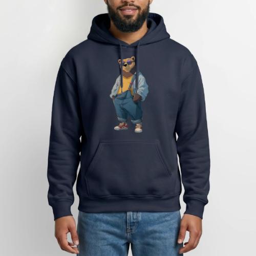 Fashion Streetwear Bear Cartoon Art - Heavyweight Unisex Hoodie by Gildan