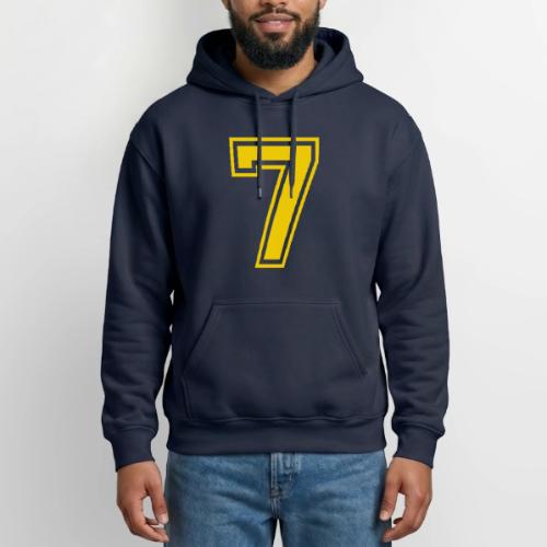 Number 7 in a classic athletic collegiate font - Gildan Heavy Blend Adult Hoodie