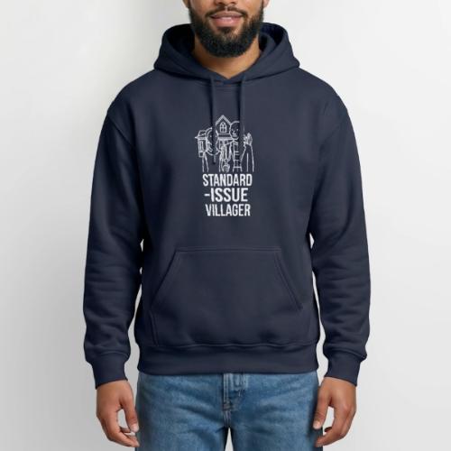 Standard-Issue Villagers (White on Color) - Gildan Heavy Blend Adult Hoodie