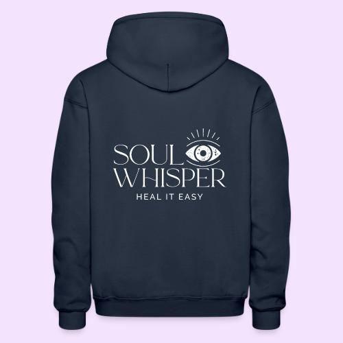 Soul Whisper - White Design - Gildan Heavy Blend Adult Hoodie