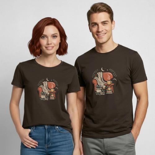 Moonlit Cozy Night Recliner - Heavyweight Unisex T-Shirt by Gildan