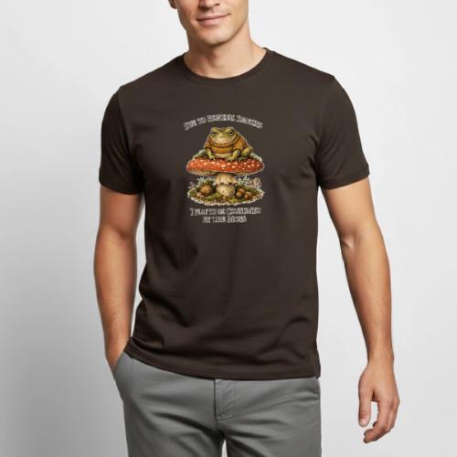 Frog Consumed by Moss Cottagecore Aesthetic - Heavyweight Unisex T-Shirt by Gildan