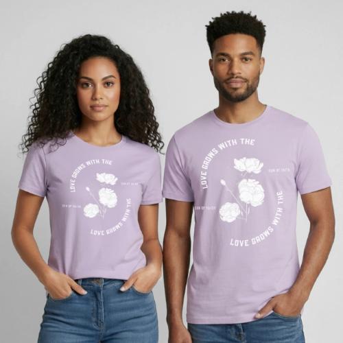 Love Grows With The Sun Of Faith - Heavyweight Unisex T-Shirt by Gildan