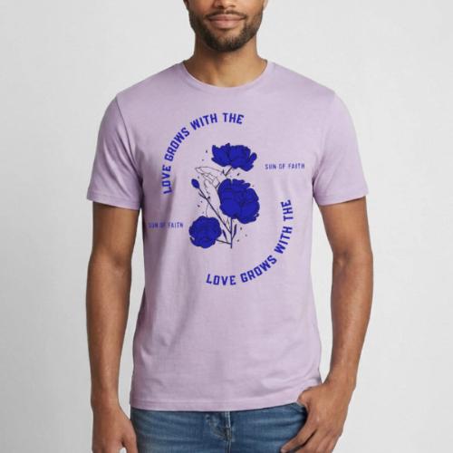 Love Grows With The Sun Of Faith - Heavyweight Unisex T-Shirt by Gildan