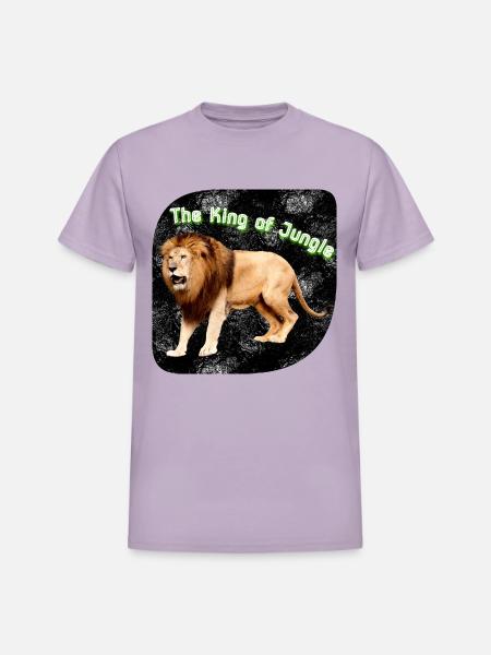 The King of Jungle - Heavyweight Unisex T-Shirt by Gildan - orchid