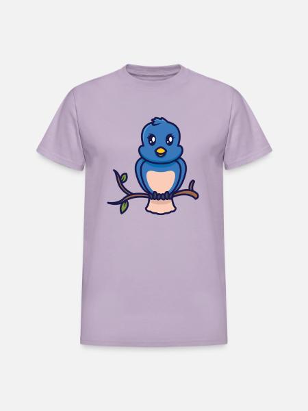 Berry In The Tree - Heavyweight Unisex T-Shirt by Gildan - orchid