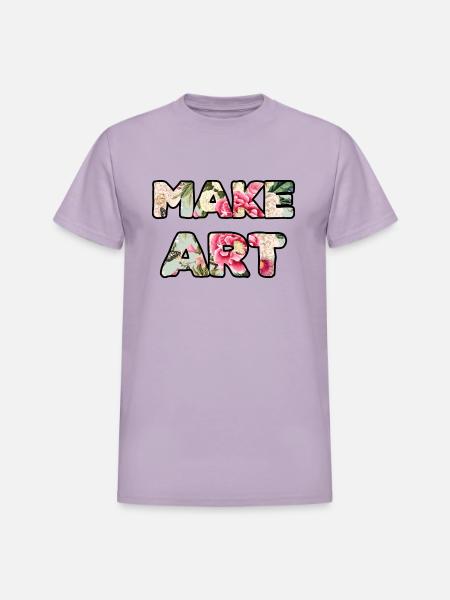 Make Art roses - Heavyweight Unisex T-Shirt by Gildan - orchid