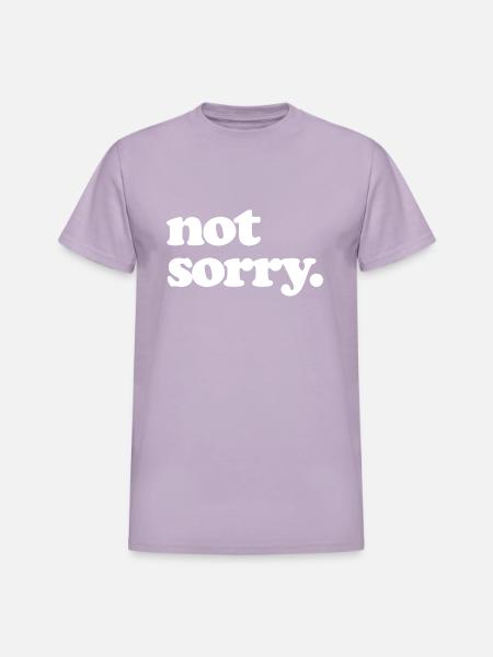 Not Sorry - Heavyweight Unisex T-Shirt by Gildan - orchid