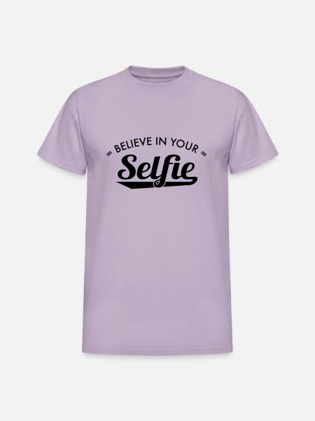selfie - Heavyweight Unisex T-Shirt by Gildan - orchid