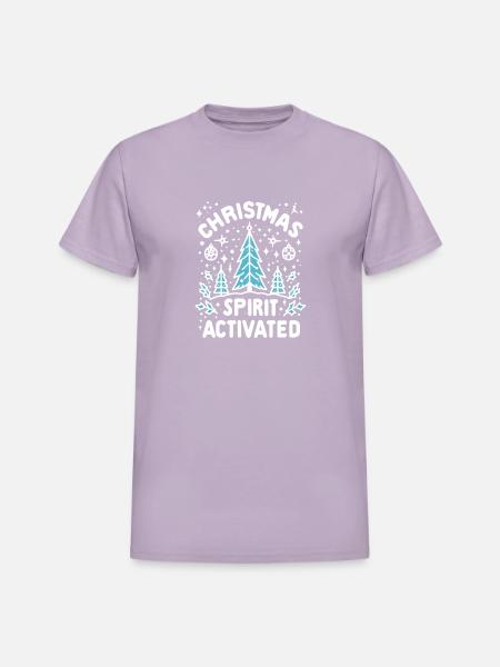 Christmas Spirit Activated - Heavyweight Unisex T-Shirt by Gildan - orchid