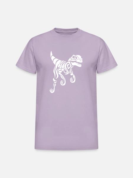 White Ghost Raptor - Heavyweight Unisex T-Shirt by Gildan - orchid