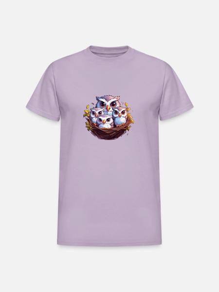 Guardians of the Night - Heavyweight Unisex T-Shirt by Gildan - orchid