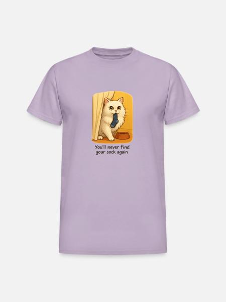 The Sock Thief - Heavyweight Unisex T-Shirt by Gildan - orchid